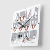 BUGS BUNNY™ Expression Blocks Quadratische Wanduhr (Winkel)