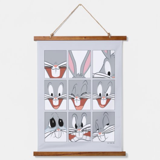 BUGS BUNNY™ Expression Blocks Wandteppich Mit Holzrahmen (Vorderseite)