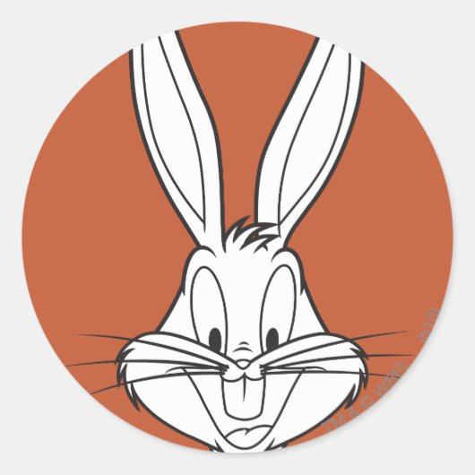 BUGS BUNNY™ Face Lächeln Runder Aufkleber (Vorderseite)