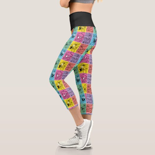 BUGS BUNNY™ Farbblockausdrücke Capri Leggings (Links)