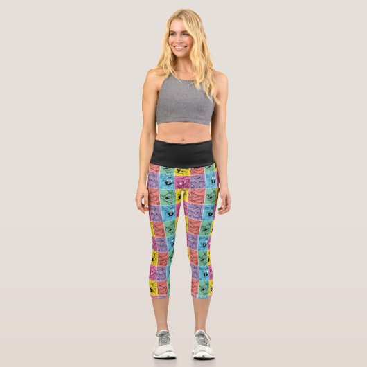 BUGS BUNNY™ Farbblockausdrücke Capri Leggings (Vorderseite)
