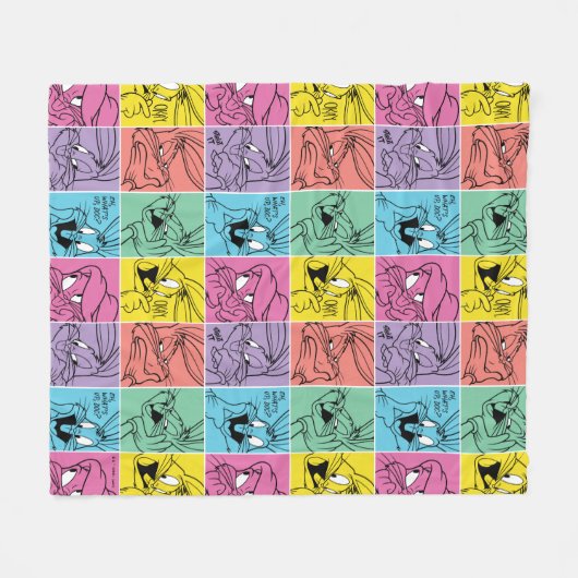 BUGS BUNNY™ Farbblockausdrücke Fleecedecke (Vorderseite (Horizontal))