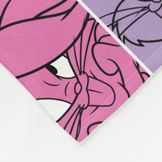 BUGS BUNNY™ Farbblockausdrücke Fleecedecke (Ecke)