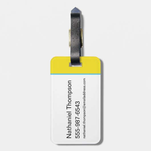 BUGS BUNNY™ Farbblockausdrücke Gepäckanhänger (Rückseite vertikal)