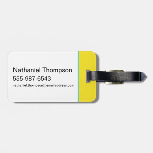 BUGS BUNNY™ Farbblockausdrücke Gepäckanhänger (Rückseite horizontal)