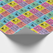 BUGS BUNNY™ Farbblockausdrücke Geschenkpapier (Ecke)