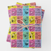 BUGS BUNNY™ Farbblockausdrücke Geschenkpapier Set (Beispiel)