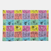 BUGS BUNNY™ Farbblockausdrücke Geschirrtuch (Horizontal)