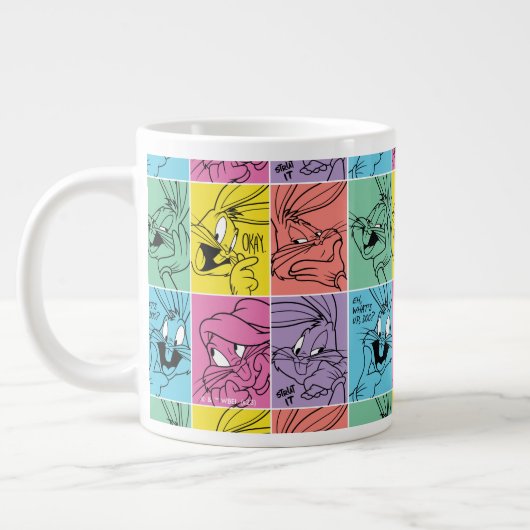 BUGS BUNNY™ Farbblockausdrücke Jumbo-Tasse (Links)