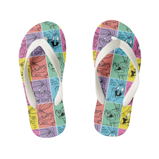 BUGS BUNNY™ Farbblockausdrücke Kinderbadesandalen (Fußbett)