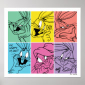 BUGS BUNNY™ Farbblockausdrücke Poster (Vorne)