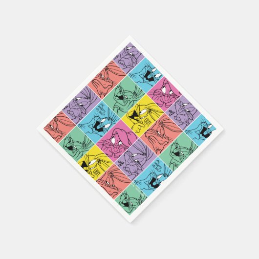 BUGS BUNNY™ Farbblockausdrücke Serviette (Ecke)