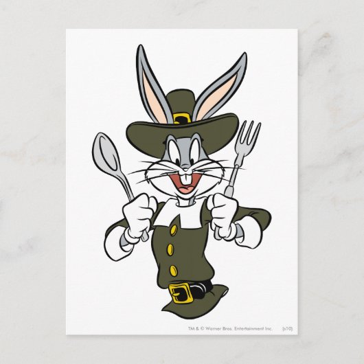 BUGS BUNNY™ Feasttime Postkarte (Vorderseite)
