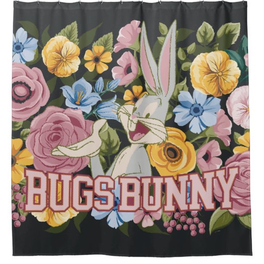 BUGS BUNNY™ Floral Embroidery Graphic Duschvorhang (Vorderseite)
