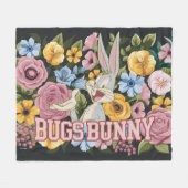 BUGS BUNNY™ Floral Embroidery Graphic Fleecedecke (Vorderseite (Horizontal))