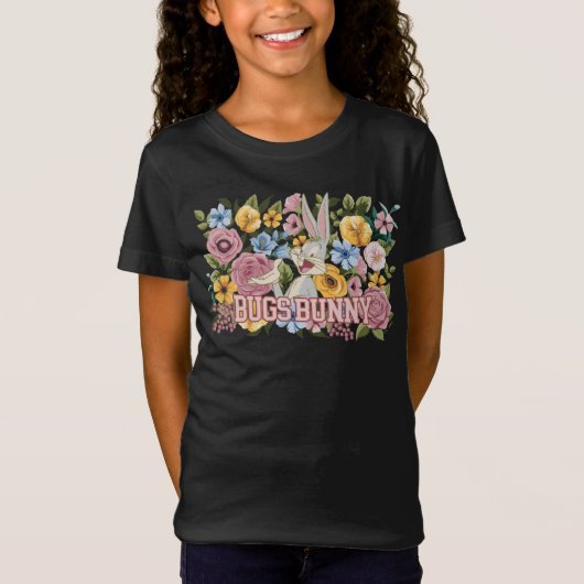 BUGS BUNNY™ Floral Embroidery Graphic T-Shirt (Vorderseite)