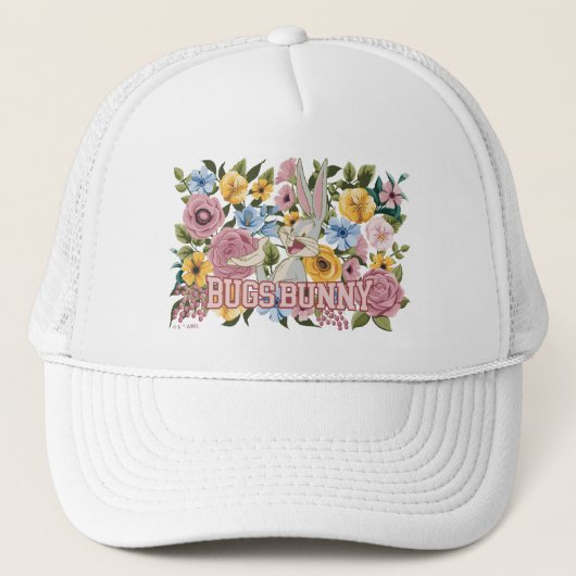 BUGS BUNNY™ Floral Embroidery Graphic Truckerkappe (Vorderseite)