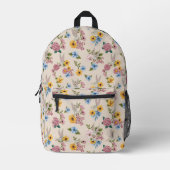 BUGS BUNNY™ Floral Embroidery Pattern Bedruckter Rucksack (Vorderseite)
