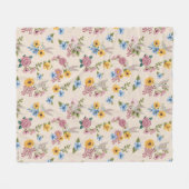 BUGS BUNNY™ Floral Embroidery Pattern Fleecedecke (Vorderseite (Horizontal))