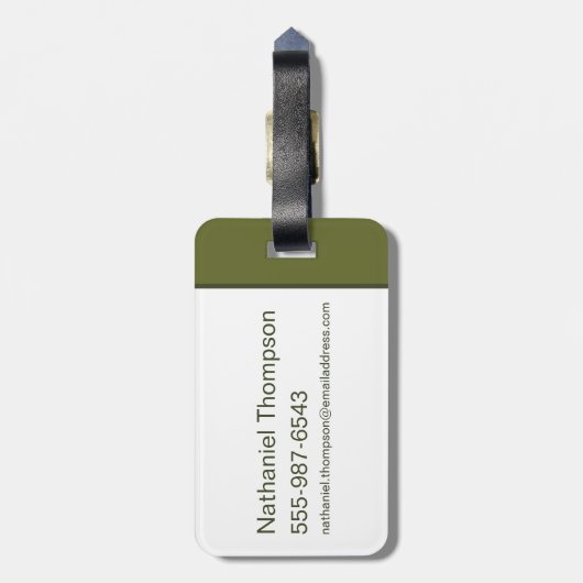 BUGS BUNNY™ Floral Embroidery Pattern Gepäckanhänger (Rückseite vertikal)