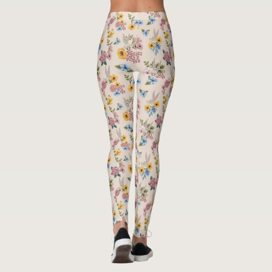 BUGS BUNNY™ Floral Embroidery Pattern Leggings (Rückseite)