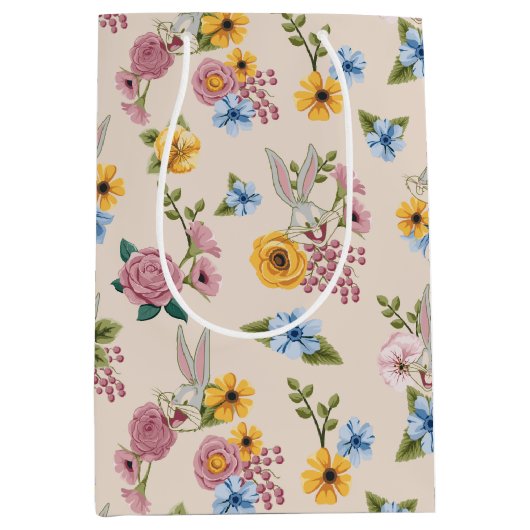 BUGS BUNNY™ Floral Embroidery Pattern Mittlere Geschenktüte (Vorderseite)