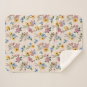 BUGS BUNNY™ Floral Embroidery Pattern Sherpadecke (Vorderseite (Horizontal))