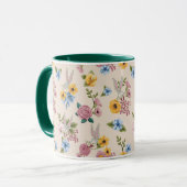 BUGS BUNNY™ Floral Embroidery Pattern Tasse (Vorderseite Links)