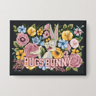 BUGS BUNNY™ Florale Stickerei Grafik Button