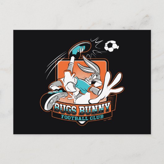 BUGS BUNNY™ Football Club Badge Postkarte (Vorderseite)