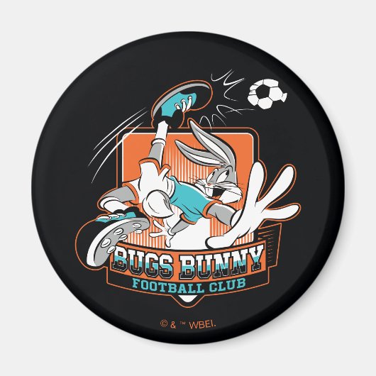 BUGS BUNNY™ Fußballverein-Abzeichen Magnet (Vorne)