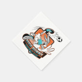 BUGS BUNNY™ Fußballverein Emblem Serviette (Ecke)