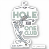 BUGS BUNNY™ Golfspielen - Loch in einem Club Aufkleber (Vorderseite)