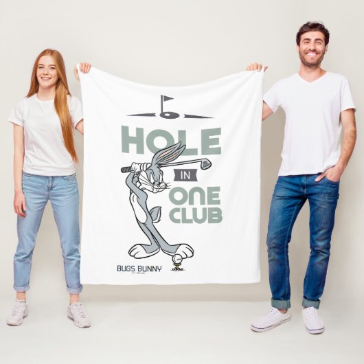 BUGS BUNNY™ Golfspielen - Loch in einem Club Fleecedecke (Beispiel)