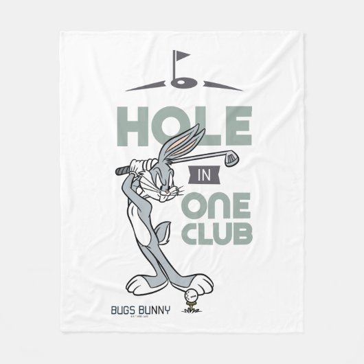 BUGS BUNNY™ Golfspielen - Loch in einem Club Fleecedecke (Vorderseite)