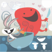 BUGS BUNNY™ & Gossamer Whimsical Meal Prep Aufkleber (Vorderseite)