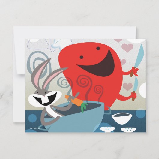 BUGS BUNNY™ & Gossamer Whimsical Meal Prep Mitteilungskarte (Vorderseite)