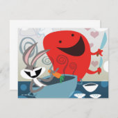 BUGS BUNNY™ & Gossamer Whimsical Meal Prep Mitteilungskarte (Vorne/Hinten)