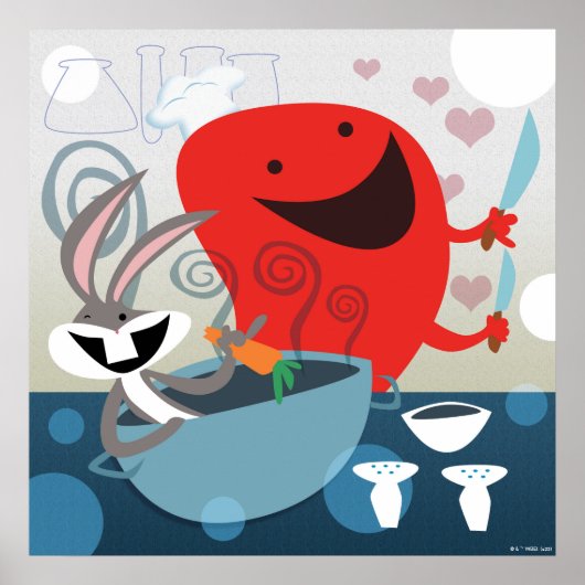 BUGS BUNNY™ & Gossamer Whimsical Meal Prep Poster (Vorne)