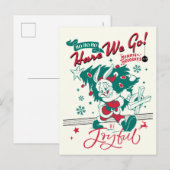 BUGS BUNNY™ - Ho Ho Ho, Hare We Go! Feiertagspostkarte (Vorne/Hinten)