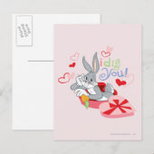 BUGS BUNNY™ I Dig You! Feiertagspostkarte (Vorne/Hinten)