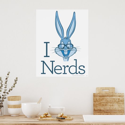 BUGS BUNNY™ - I-Liebe-Nerd Poster (Küche)