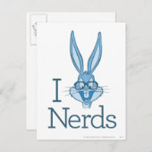 BUGS BUNNY™ - I-Liebe-Nerd Postkarte (Vorne/Hinten)