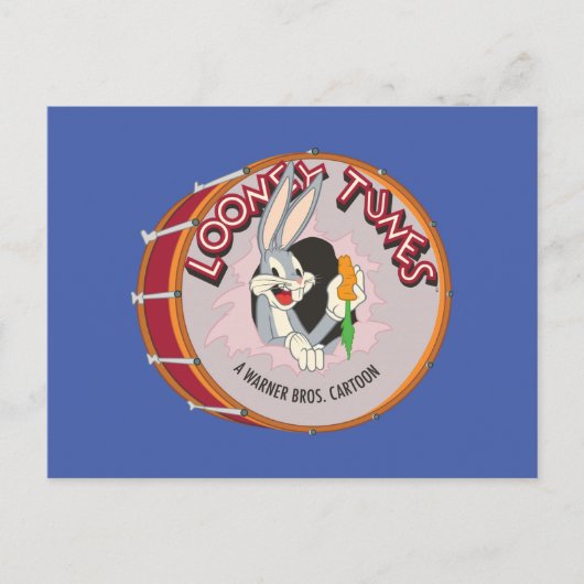 BUGS BUNNY™ Inside LOONEY TUNES™ Drum Postkarte (Vorderseite)