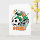 BUGS BUNNY™ Kicking Soccer Goal Karte (Gelbe Blume)