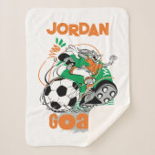 BUGS BUNNY™ Kicking Soccer Goal Sherpadecke (Vorderseite)