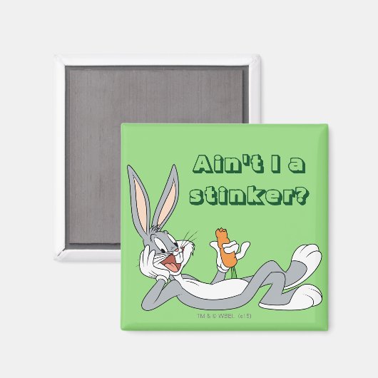 BUGS BUNNY™ Lay Down Eating Carrot Magnet (Vorderseite/Rückseite)