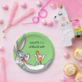 BUGS BUNNY™ Lay Down Eating Carrot Pappteller (Party)