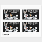 BUGS BUNNY™ LLIDown | Happy Birthday Rechteckiger Aufkleber (Blatt)