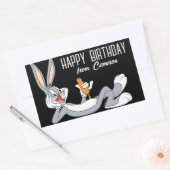 BUGS BUNNY™ LLIDown | Happy Birthday Rechteckiger Aufkleber (Umschlag)